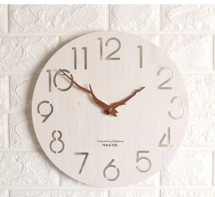 Wooden 3D Wall Clock - ISTANBULLU LTD