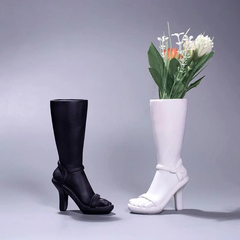 High Boot Shaped Vase -