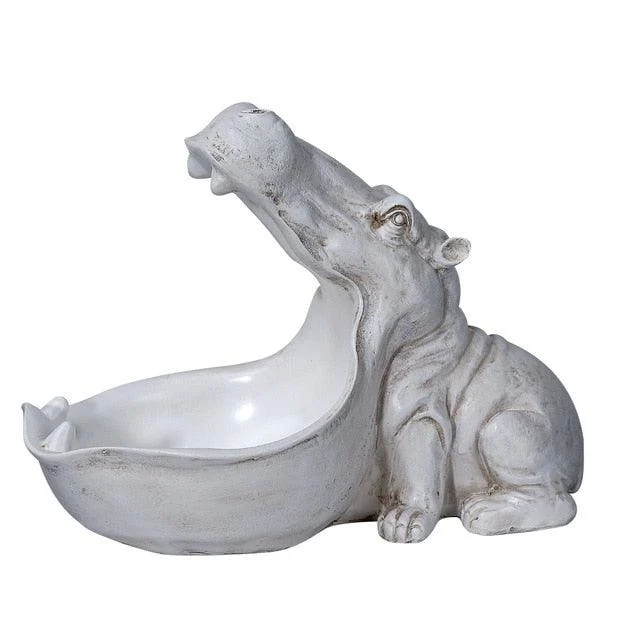 HippoFigurinesStorageBasket-Homeko1 Hippo Figurines Storage Basket - Homeko