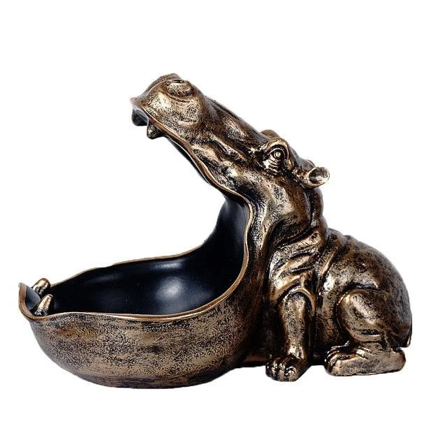 HippoFigurinesStorageBasket-Homeko10 Hippo Figurines Storage Basket - Homeko