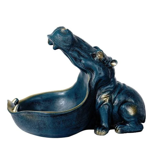 HippoFigurinesStorageBasket-Homeko12 Hippo Figurines Storage Basket - Homeko