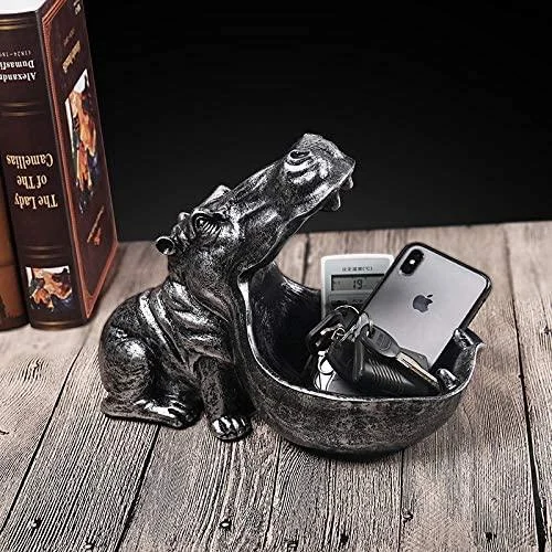 HippoFigurinesStorageBasket-Homeko2 Hippo Figurines Storage Basket - Homeko