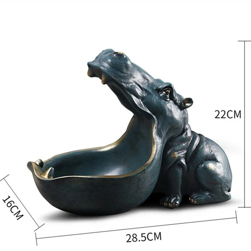 HippoFigurinesStorageBasket-Homeko8 Hippo Figurines Storage Basket - Homeko