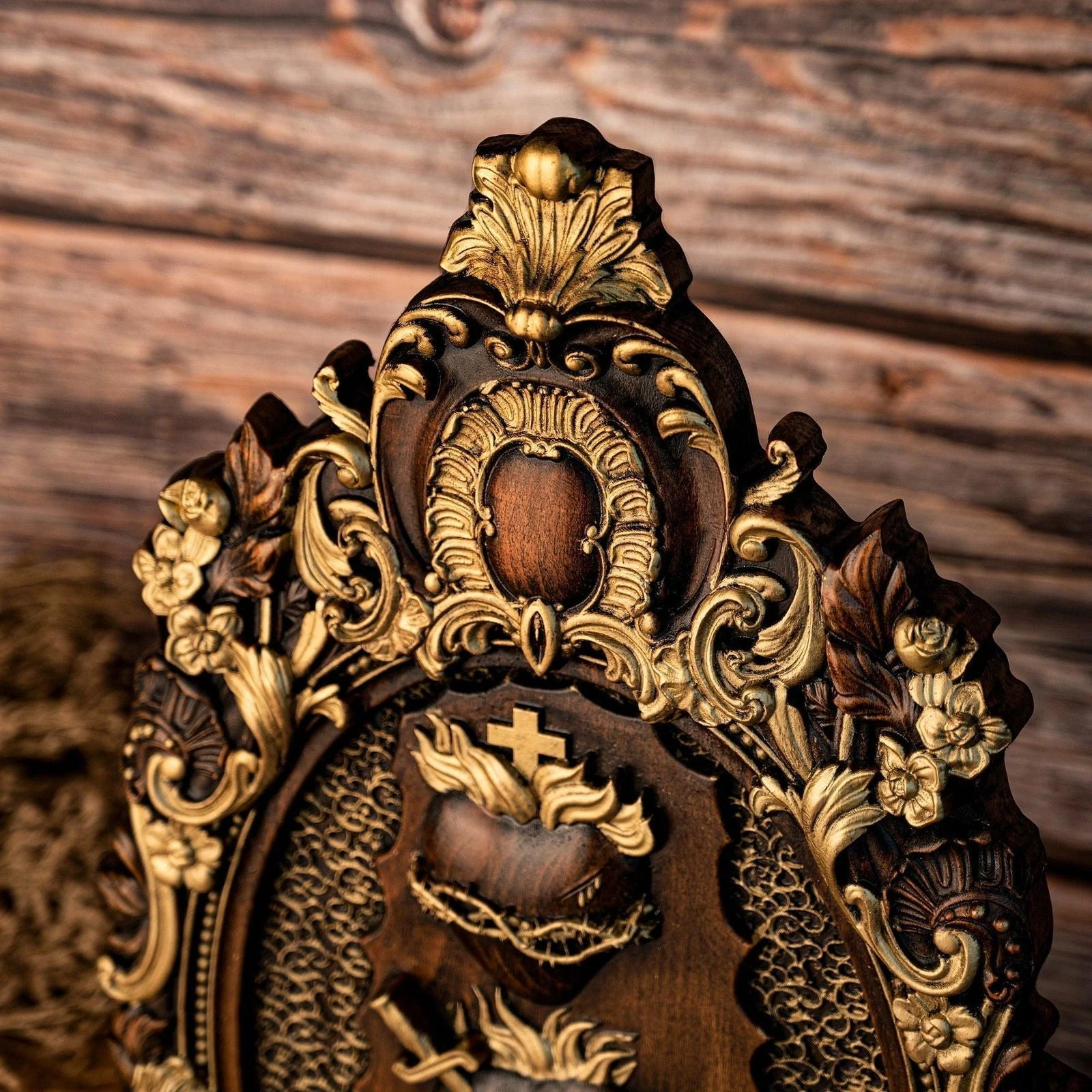 Holy Family Three Sacred Hearts Wall Hanging Art -