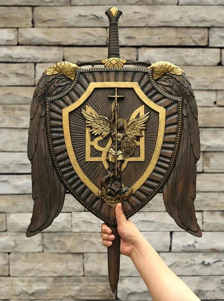 Holy_Sword_Archangel_Michael_Shield_Wood_Carving_-_-4203727 Holy Sword Archangel Michael Shield Wood Carving -