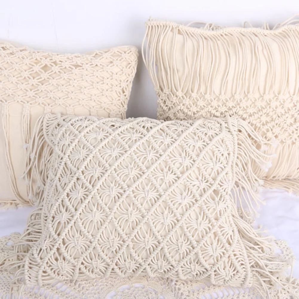 Homeko-Woven Macrame Pillow Covers -