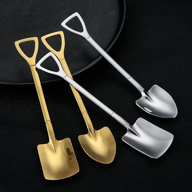 HomekoÂ® 4-piece Stainless Steel Shovel Teaspoon Set -