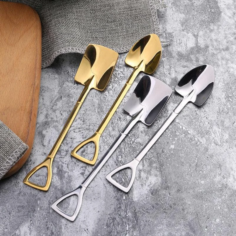 HomekoÂ® 4-piece Stainless Steel Shovel Teaspoon Set -