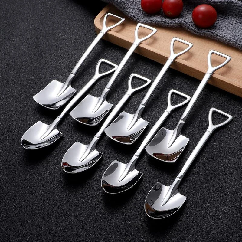 HomekoÂ® 4-piece Stainless Steel Shovel Teaspoon Set -