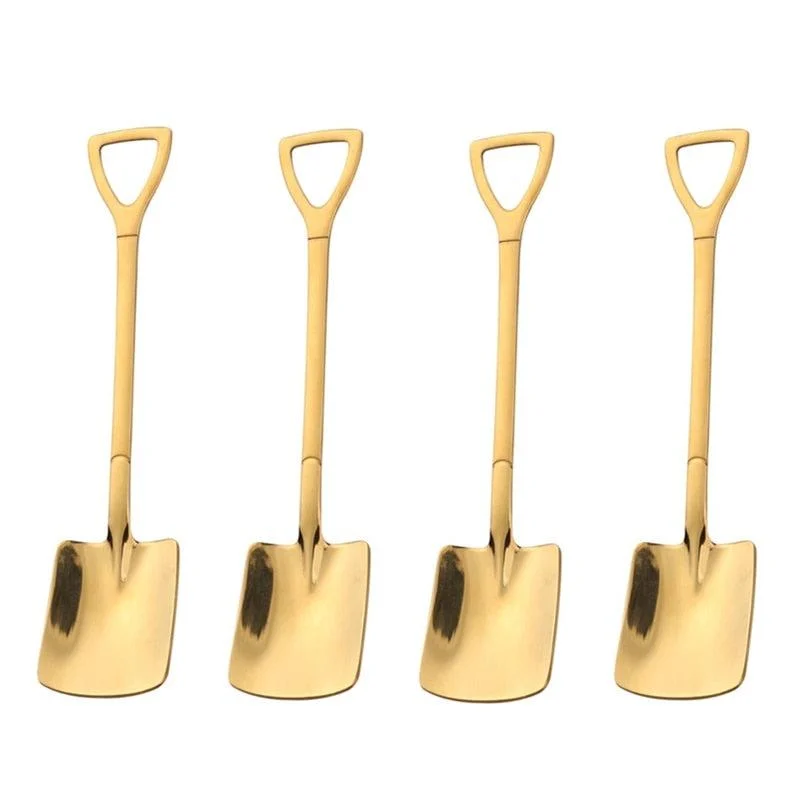 HomekoÂ® 4-piece Stainless Steel Shovel Teaspoon Set -
