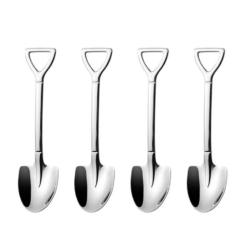 HomekoÂ® 4-piece Stainless Steel Shovel Teaspoon Set -