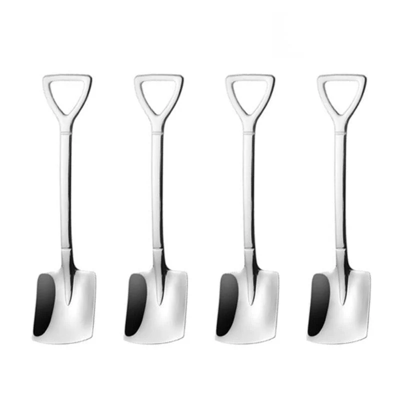 HomekoÂ® 4-piece Stainless Steel Shovel Teaspoon Set -