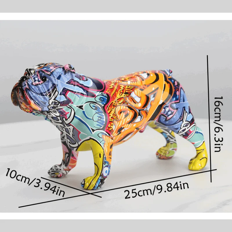 HomekoA_English_Bulldog_Graffiti_Painted_Statue_-_-4297254 Homeko® English Bulldog Graffiti Painted Statue -