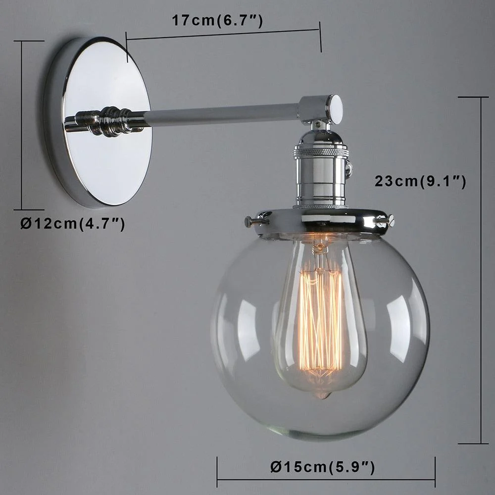 Homeko_-_Glass_Globe_Wall_Sconce_-_-4204429 Homeko - Glass Globe Wall Sconce -