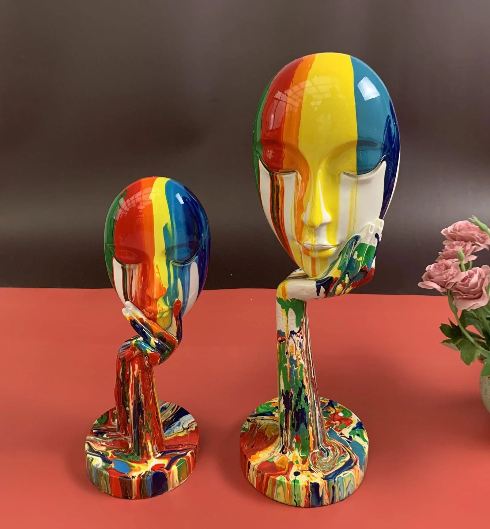 Homeko_Abstract_Painted_Face_Sculptures_-_-4211014 Homeko Abstract Painted Face Sculptures -