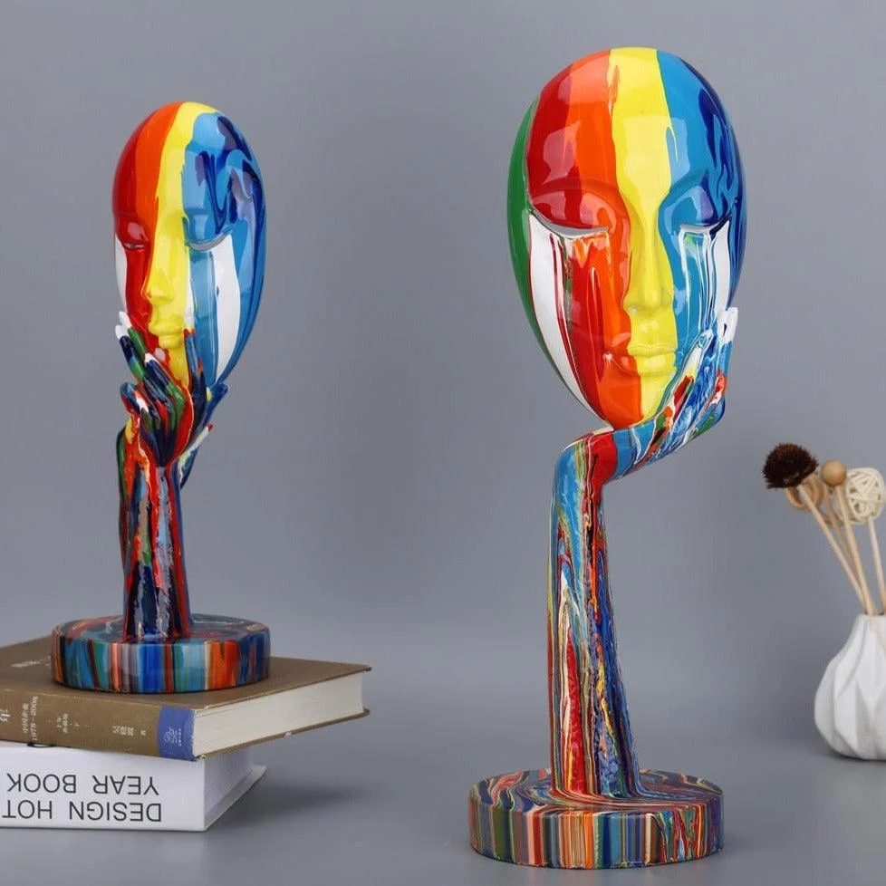Homeko_Abstract_Painted_Face_Sculptures_-_-4211022 Homeko Abstract Painted Face Sculptures -