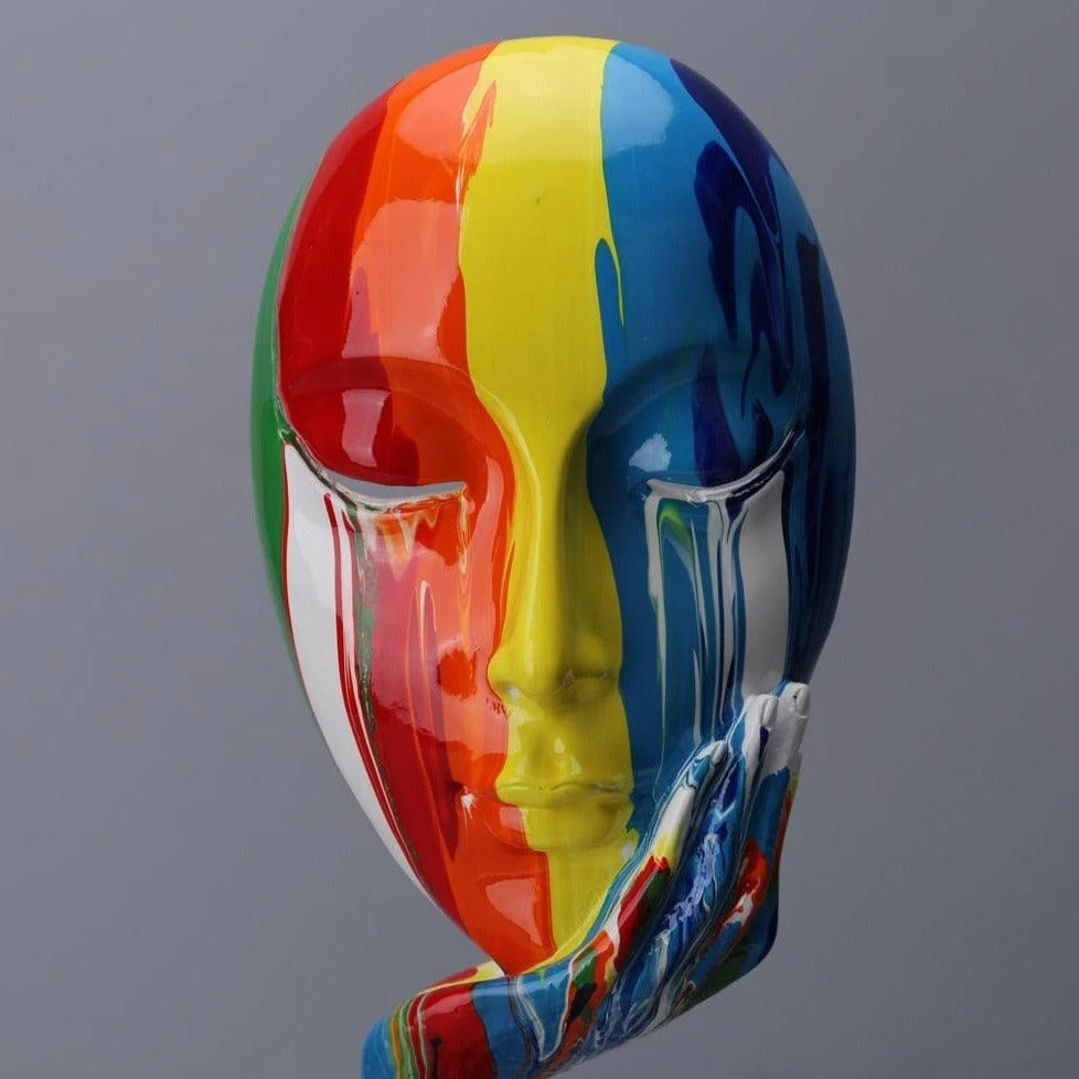 Homeko_Abstract_Painted_Face_Sculptures_-_-4211041 Homeko Abstract Painted Face Sculptures -