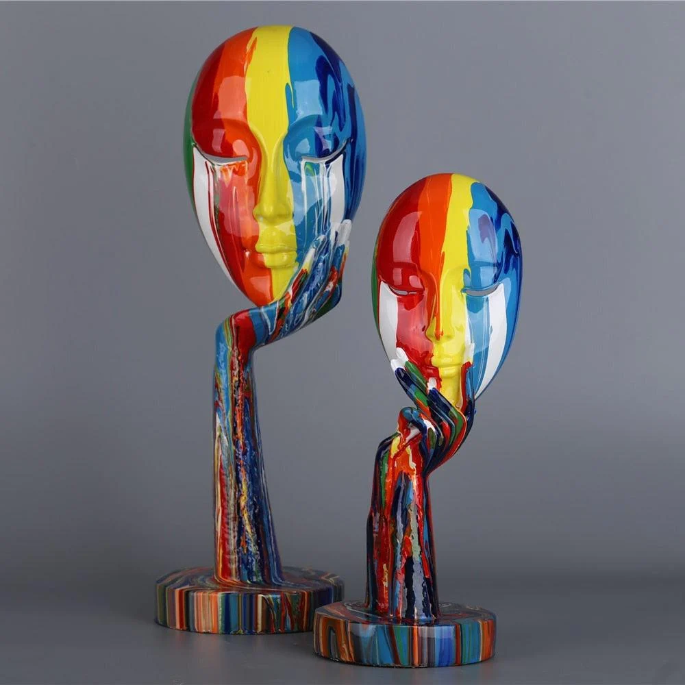 Homeko_Abstract_Painted_Face_Sculptures_-_-4211070 Homeko Abstract Painted Face Sculptures -