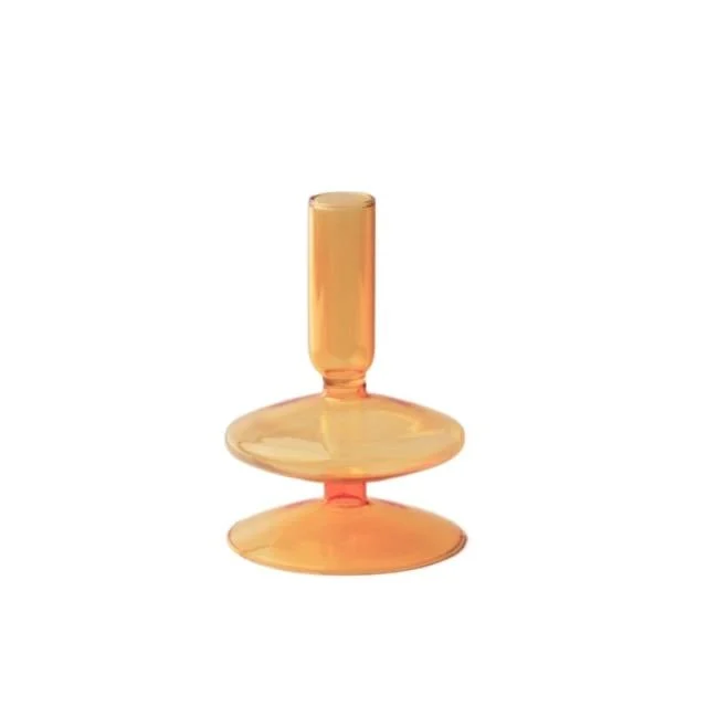 Homeko_Amber_Glass_Taper_Candle_Holder_Vases_-_-4212761 Homeko Amber Glass Taper Candle Holder & Vases -