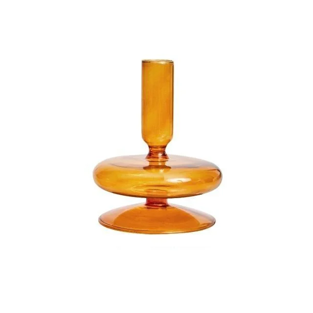 Homeko_Amber_Glass_Taper_Candle_Holder_Vases_-_-4212767 Homeko Amber Glass Taper Candle Holder & Vases -