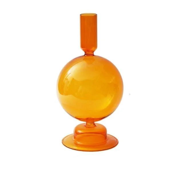 Homeko_Amber_Glass_Taper_Candle_Holder_Vases_-_-4212778 Homeko Amber Glass Taper Candle Holder & Vases -