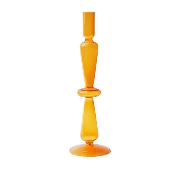 Homeko_Amber_Glass_Taper_Candle_Holder_Vases_-_-4212791 Homeko Amber Glass Taper Candle Holder & Vases -
