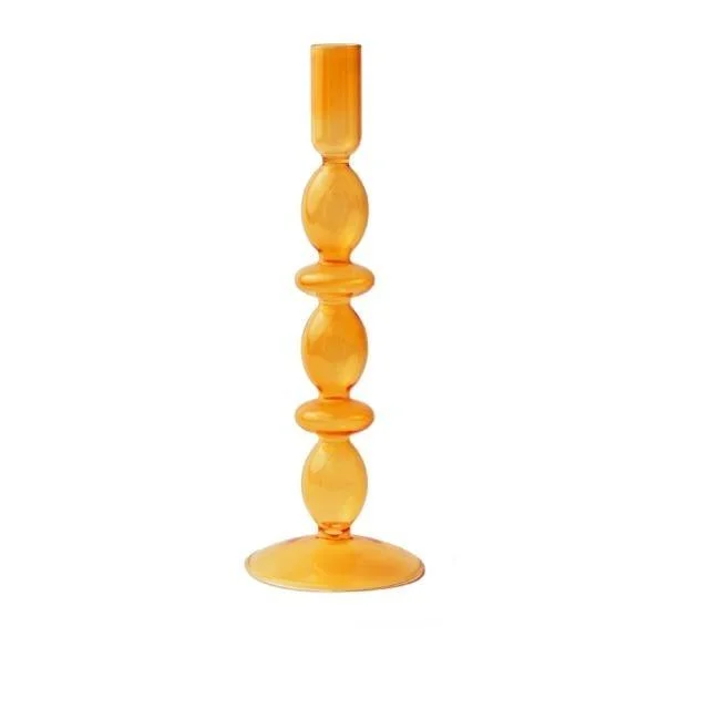 Homeko_Amber_Glass_Taper_Candle_Holder_Vases_-_-4212796 Homeko Amber Glass Taper Candle Holder & Vases -