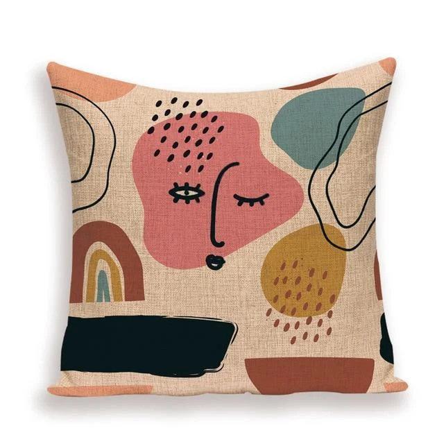 Homeko Art Linen Pillow Covers -