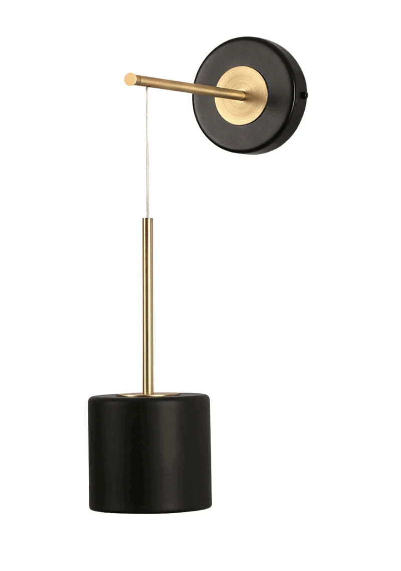 Homeko_Black_Brass_Accent_Suspension_Wall_Sconce_-_-4216164 Homeko Black & Brass Accent Suspension Wall Sconce -