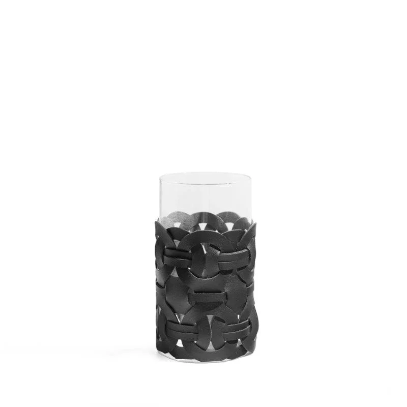 Homeko_Black_Leather_Abstract_Cylinder_Glass_Vase_-_-4216392 Homeko Black Leather Abstract Cylinder Glass Vase -