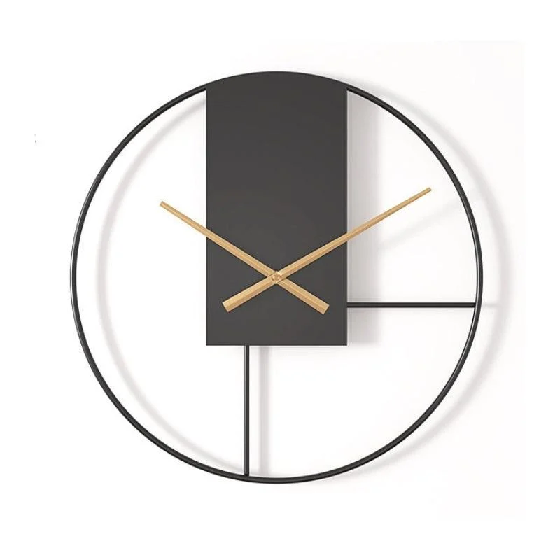 Homeko_Black_Minimalist_Metal_Large_Wall_Clock_-_-4216439 Homeko Black Minimalist Metal Large Wall Clock -