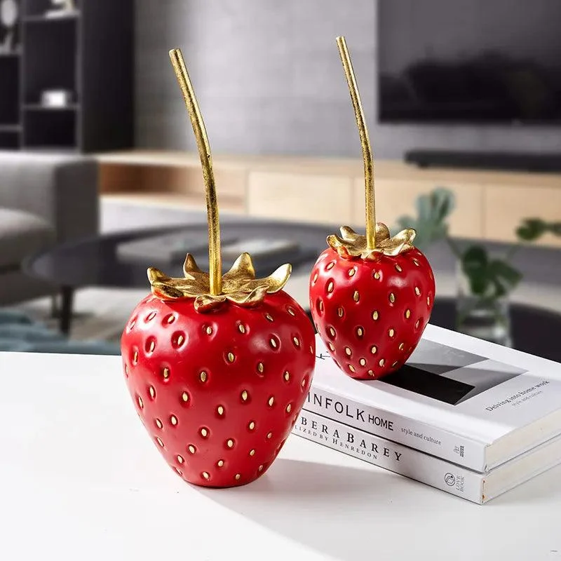 Homeko_Bliss_Strawberry_Statue_Shelf_Decor_-_-4216676 Homeko Bliss Strawberry Statue Shelf Decor -