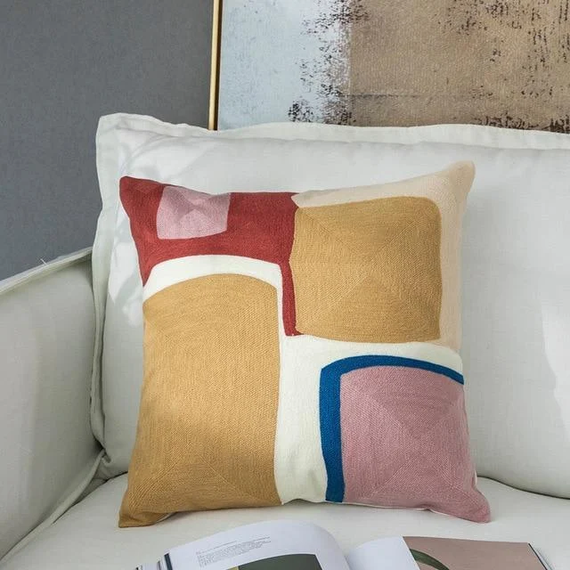 Homeko Block Abstract Pillow Cover -