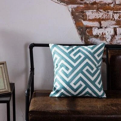Homeko Blue Geometric Pillow Covers -
