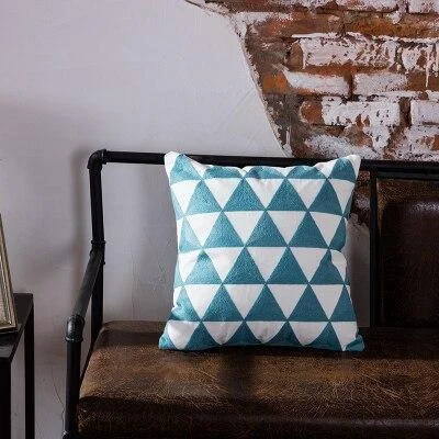 Homeko Blue Geometric Pillow Covers -