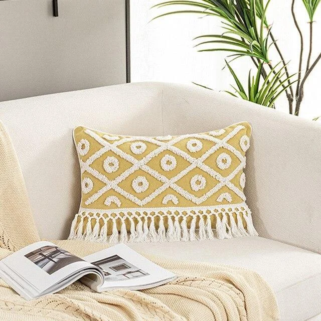 Homeko Boho Fringe Pillow Covers -