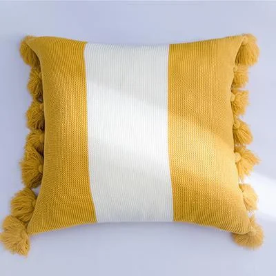 Homeko Bold Stripe Knitted Pillow Cover -