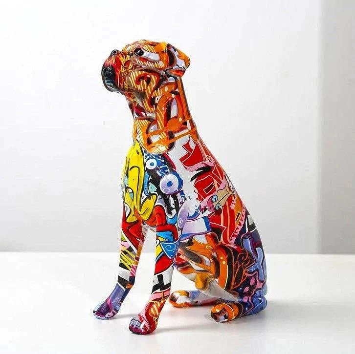 Homeko_Boxer_Nordic_Painted_Statue_-_-4217686 Homeko Boxer Nordic Painted Statue -