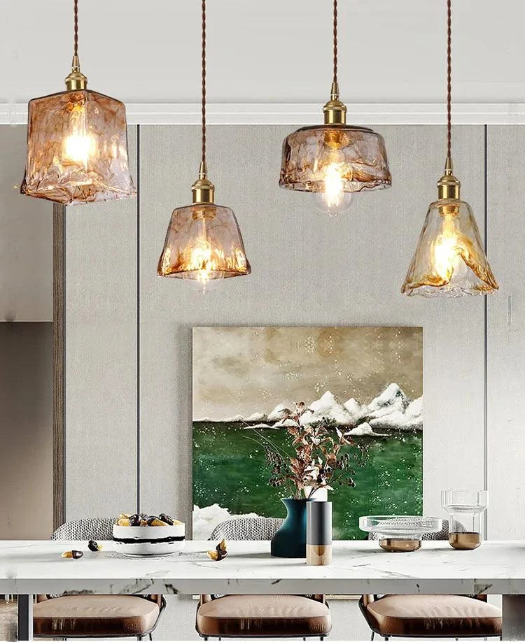 Homeko_Brass_Amber_Glass_Pendant_Light_-_-4217830 Homeko Brass Amber Glass Pendant Light -