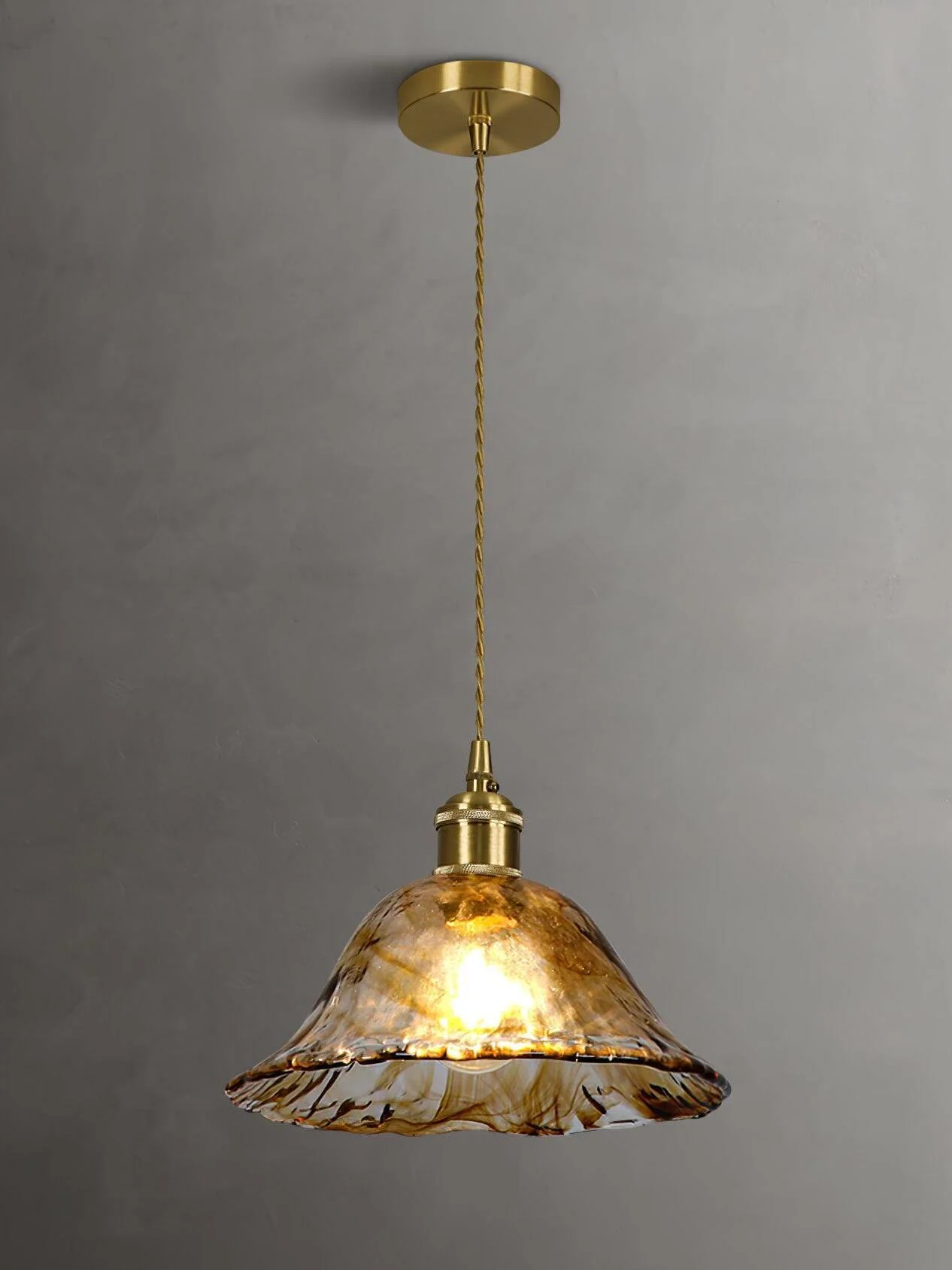 Homeko_Brass_Amber_Glass_Pendant_Light_-_-4217834 Homeko Brass Amber Glass Pendant Light -