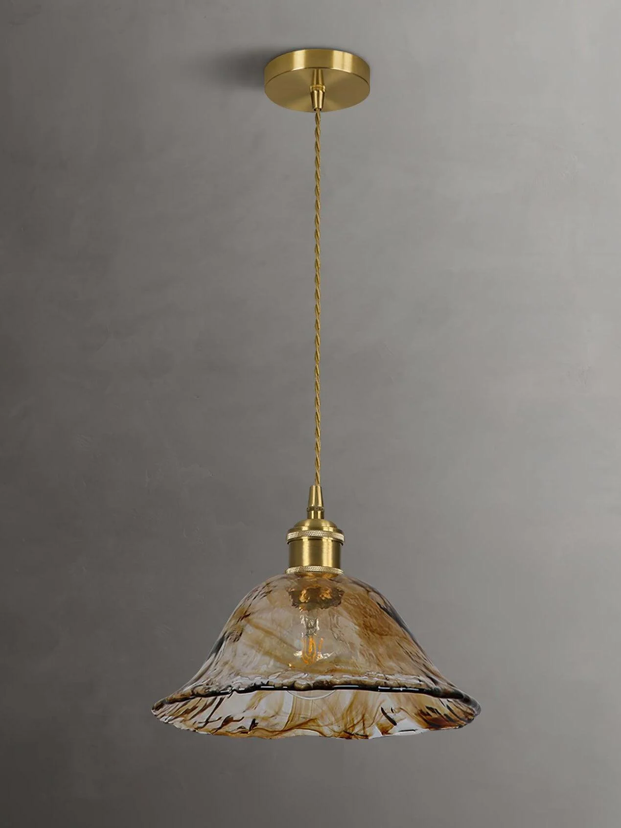 Homeko_Brass_Amber_Glass_Pendant_Light_-_-4217839 Homeko Brass Amber Glass Pendant Light -