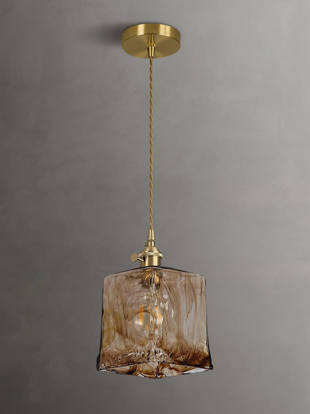 Homeko_Brass_Amber_Glass_Pendant_Light_-_-4217855 Homeko Brass Amber Glass Pendant Light -