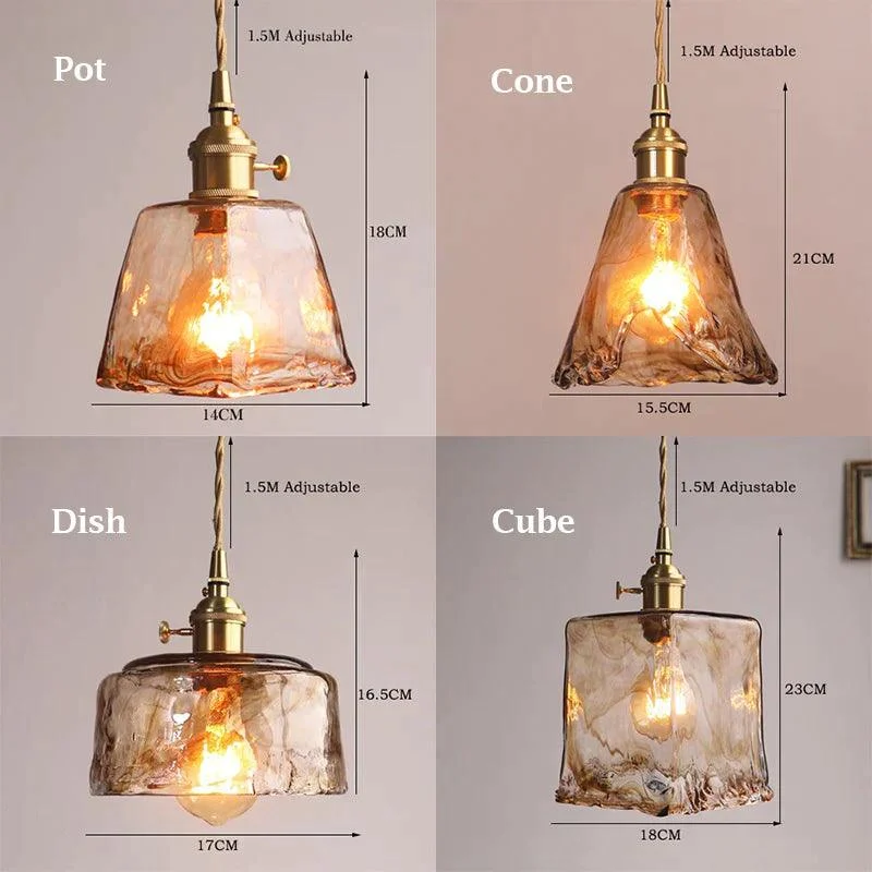 Homeko_Brass_Amber_Glass_Pendant_Light_-_-4217890 Homeko Brass Amber Glass Pendant Light -