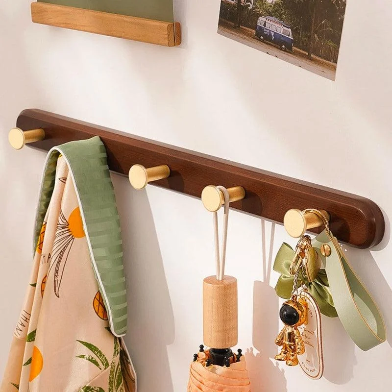 Homeko_Brown_Wall_Mounted_Coat_Rack_with_Hooks_-_-4218529 Homeko Brown Wall Mounted Coat Rack with Hooks -