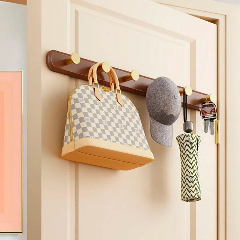Homeko_Brown_Wall_Mounted_Coat_Rack_with_Hooks_-_-4218534 Homeko Brown Wall Mounted Coat Rack with Hooks -
