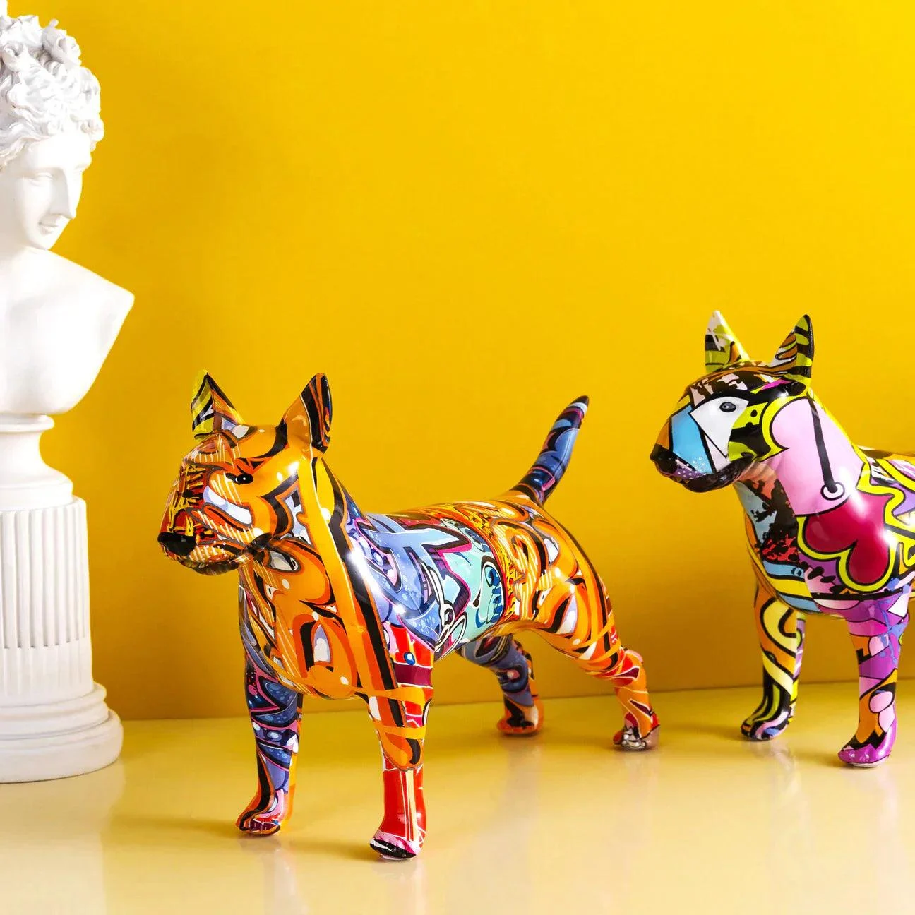 Homeko_Bull_Terrier_Nordic_Painted_Statue_-_-4218952 Homeko Bull Terrier Nordic Painted Statue -