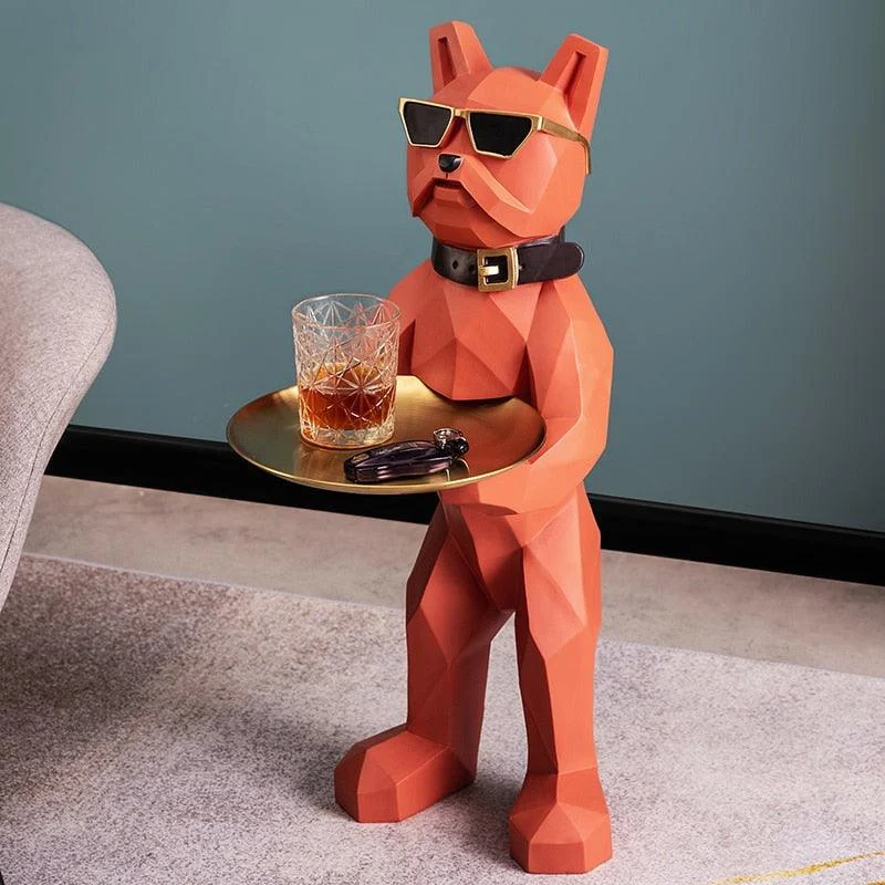 Homeko Bulldog Nordic Sculpture Tray Table -