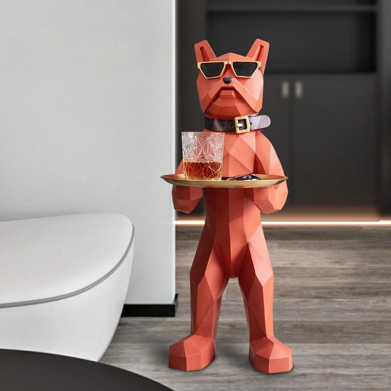 Homeko Bulldog Nordic Sculpture Tray Table -
