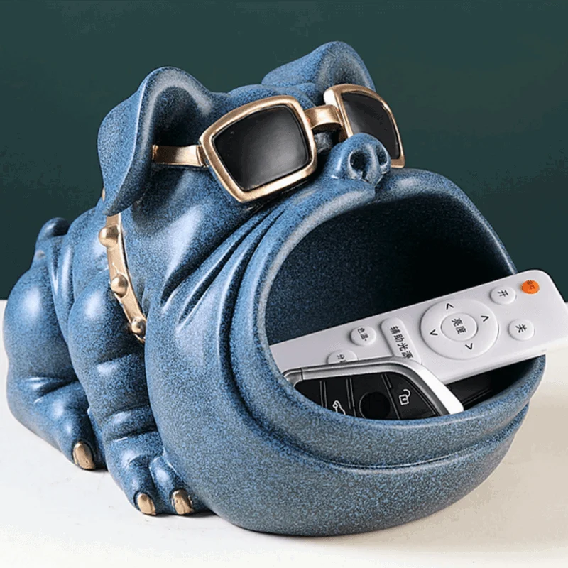 Homeko Bulldog Sculpture Storage Bin -