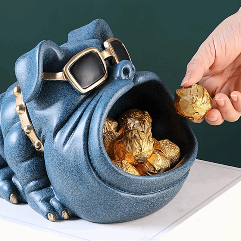 Homeko Bulldog Sculpture Storage Bin -